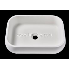 Matte pure acrylic countertop washbasin for hotel